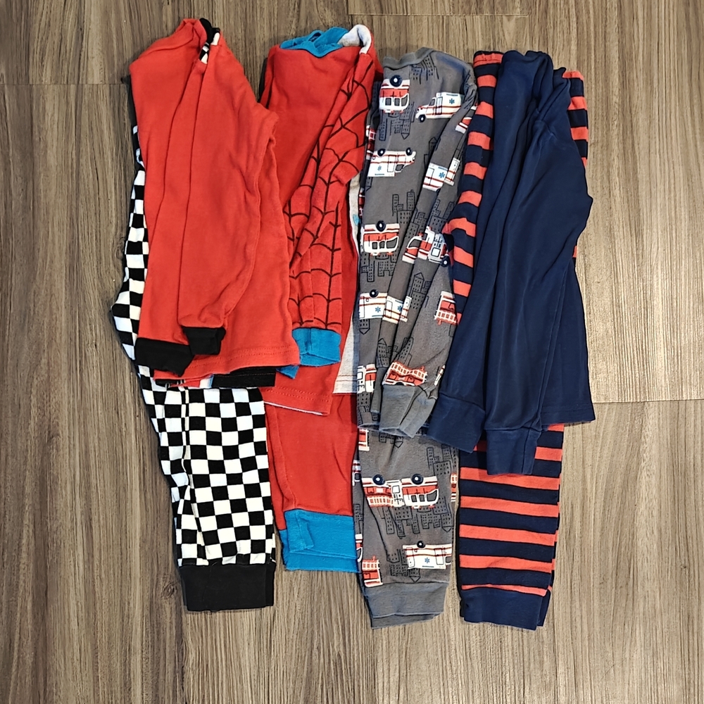 Bundle Of 4T Pajamas, Fun Patterns